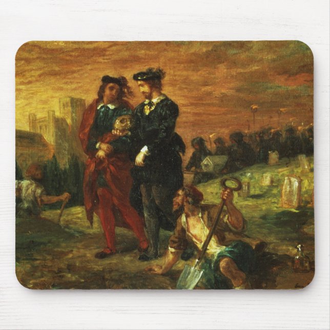 Mousepad Hamlet e Horatio no cemitério, 1859 (óleo em c (Frente)