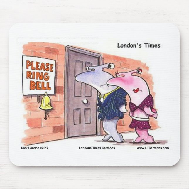 Mousepad Hammerhead Sharks @ Door Funny Gifts Tees Etc (Frente)