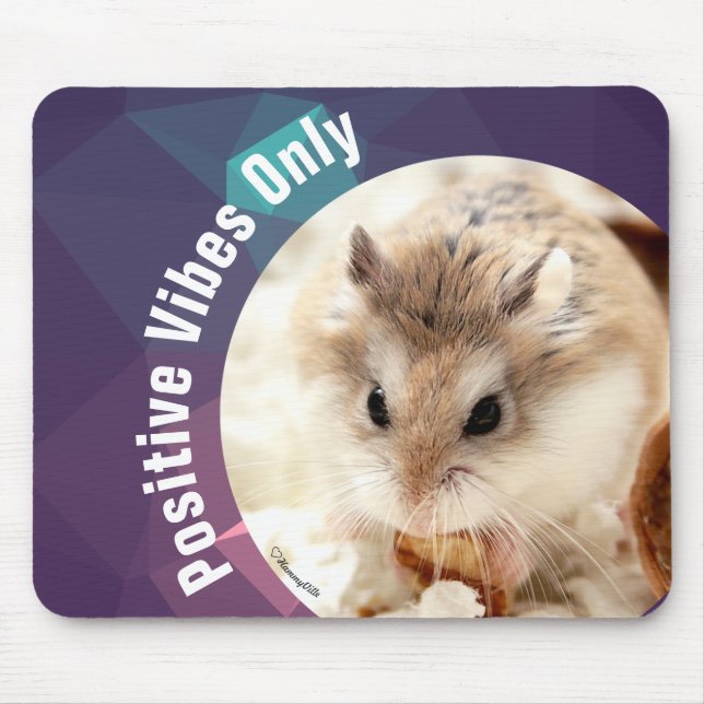 Mousepad HammyVille - apenas vibrações positivas de Hamster (Frente)