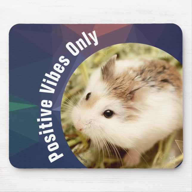 Mousepad HammyVille - apenas vibrações positivas de Hamster (Frente)
