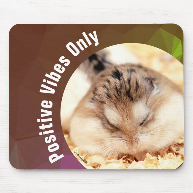Mousepad HammyVille - apenas vibrações positivas de Hamster (Frente)