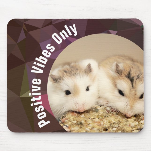 Mousepad HammyVille - apenas vibrações positivas de Hamster (Frente)
