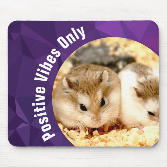 Mousepad HammyVille - apenas vibrações positivas de Hamster (Frente)