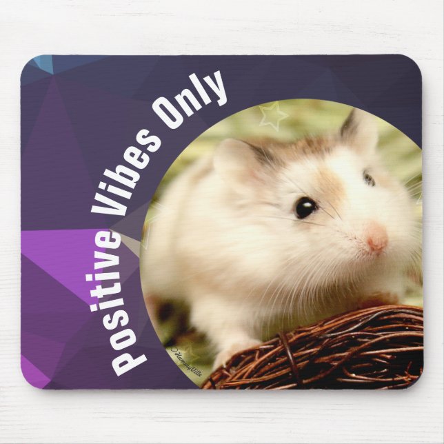 Mousepad HammyVille - apenas vibrações positivas de Hamster (Frente)
