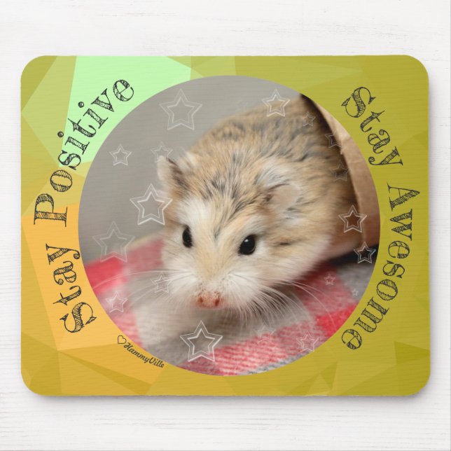 Mousepad HammyVille - Hamster Bonito Fique Incrível (Frente)