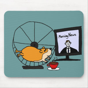 Mousepad Hamster engraçado XY em uma sátira da roda do