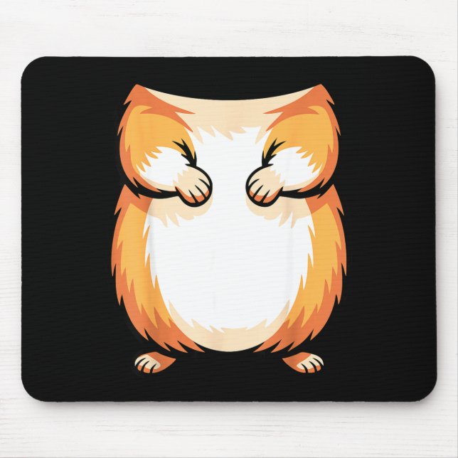 Mousepad Hamster Shirt Adult Kids Men Women Brown Hamster C (Frente)