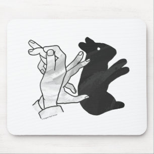 Mousepad Hand Silhouette Rabbit