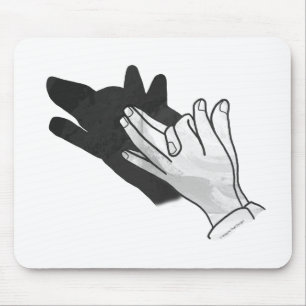 Mousepad Hand Silhouette Wolf