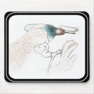 Mousepad Handyman Working Hands Drill (Sr. Fix-It)