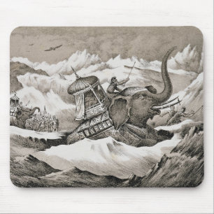 Mousepad Hannibal (247-c.183 BC) e suas CTOC dos elefantes
