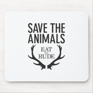 Mousepad Hannibal Lecter - coma o rude (salvar os animais)