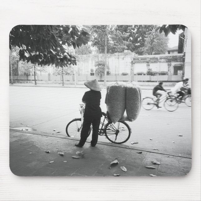 Mousepad Hanoi Vietnã, Mulher de Entrega de Bicicleta (NR) (Frente)