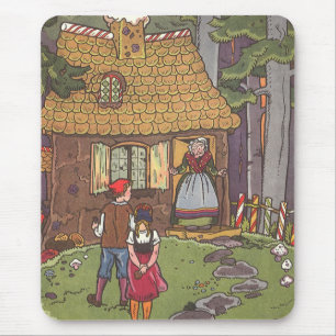 Mousepad Hansel e Gretel, baleeira de Vintage de Hauman