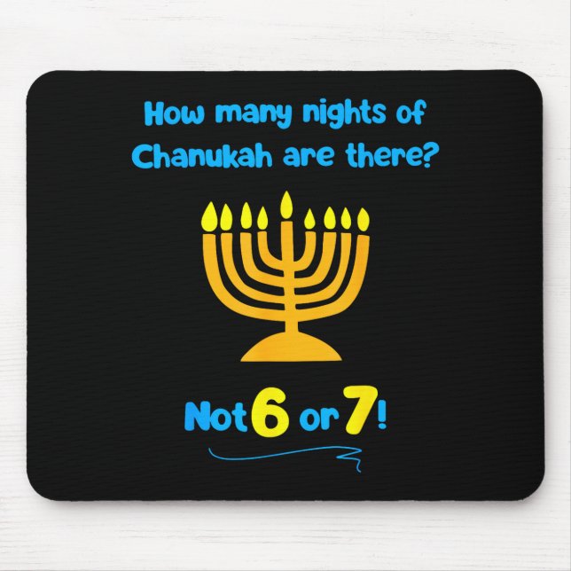 Mousepad Hanukkah How Many Nights Of Chanukah Are There Not (Frente)