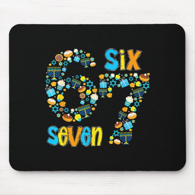 Mousepad Hanukkah Menorah Dreidel 67 Festive Chanukah Six S (Frente)