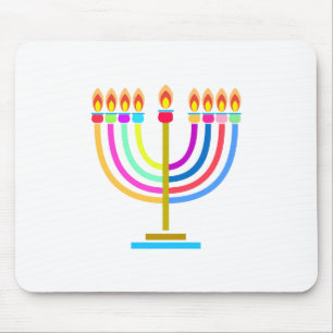 Mousepad Hanukkah Menorah - Símbolo de Férias das Luzes
