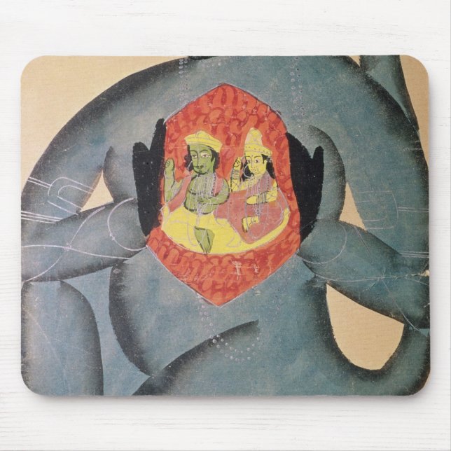 Mousepad Hanuman que revela Rama e Sita (Frente)
