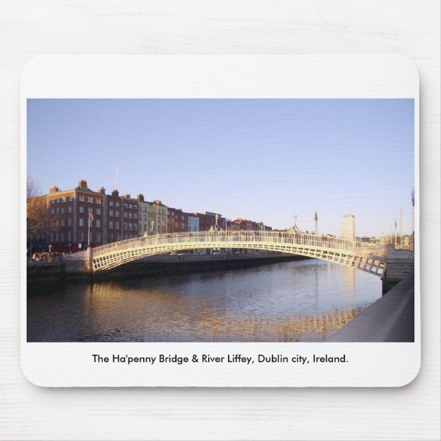 Mousepad Ha'penny Bridge Dublin City Irlanda (Frente)