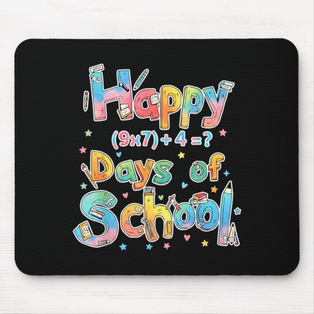 Mousepad Happy 67 Days Of School Math Equation Teacher Six  (Frente)
