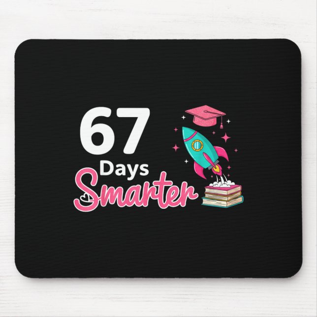 Mousepad Happy 67 Days Smarter School Student Teacher Kids  (Frente)