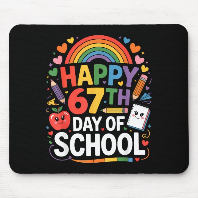 Mousepad Happy 67th Day Of School Meme 67 Days Of School Ra (Frente)