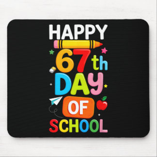 Mousepad Happy 67th Day Of School Teacher Kids Six Seven 6 