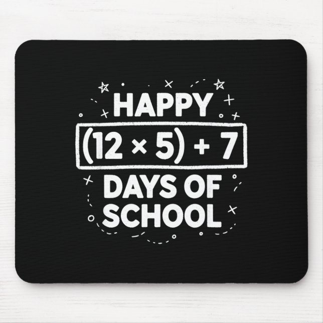Mousepad Happy 67th Day Of School Teacher Student Boys Girl (Frente)
