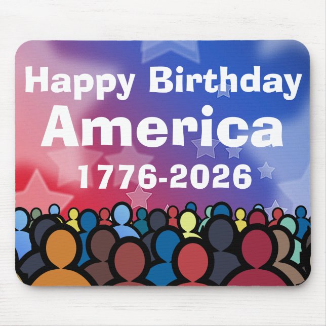 Mousepad Happy Birthday America 1776 to 2026 (Frente)