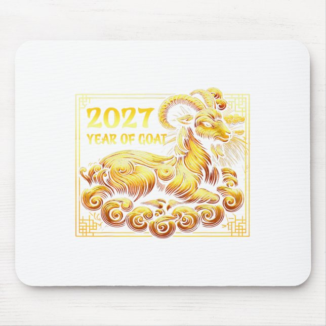 Mousepad Happy Chinese New Year 2027 - Lunar New Year Goat  (Frente)