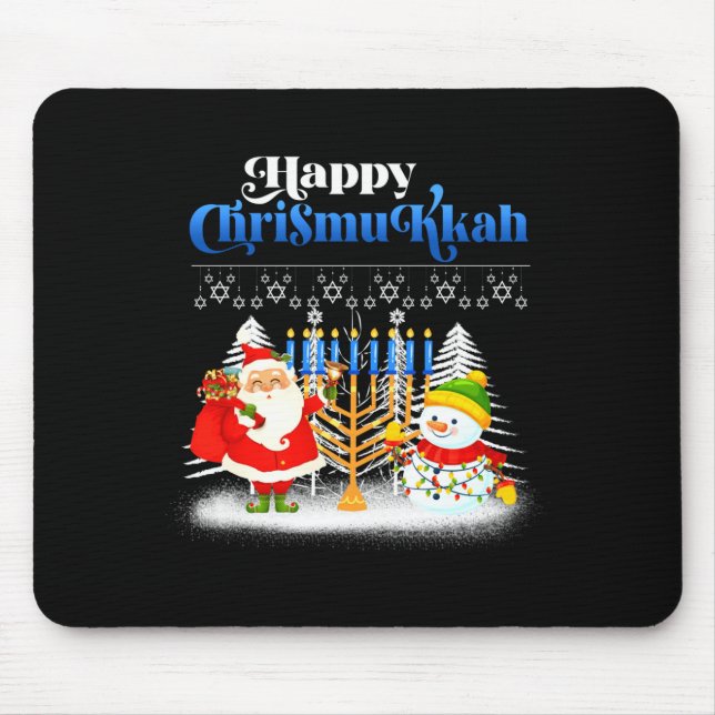 Mousepad Happy Chrismukkah Jewish Christmas Hanukkah  (Frente)