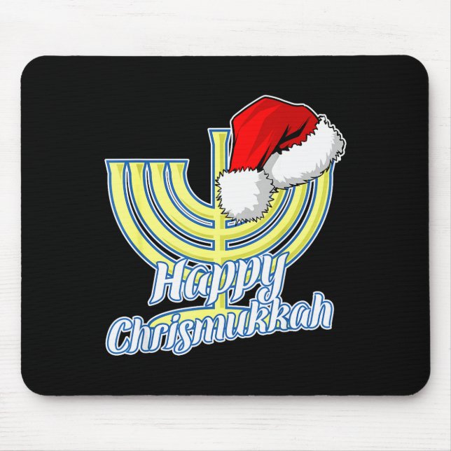 Mousepad Happy Christmukkah Hanukkah Christmas  (Frente)