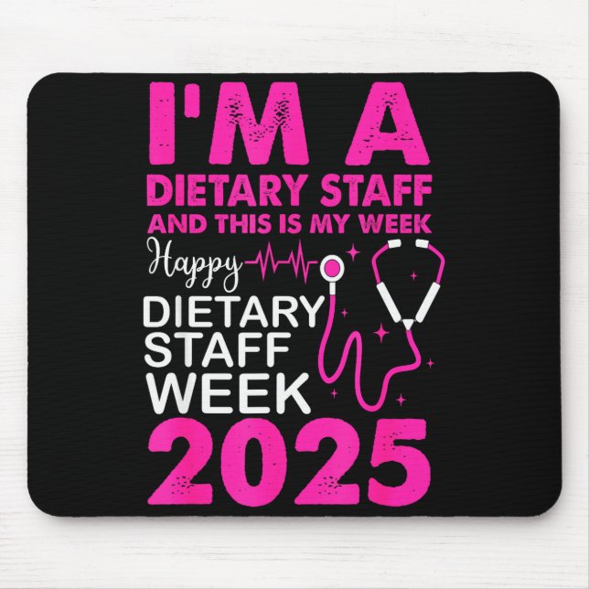 Mousepad Happy Dietary Staff Week 2025 Dietary Staffs Day  (Frente)