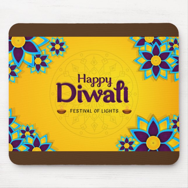 Mousepad Happy Diwali - Festival das Luzes (Frente)