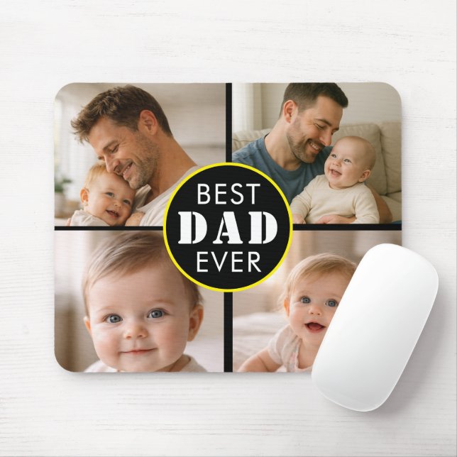 Mousepad Happy Father’s Day Photo | Custom Dad Ever (Com mouse)