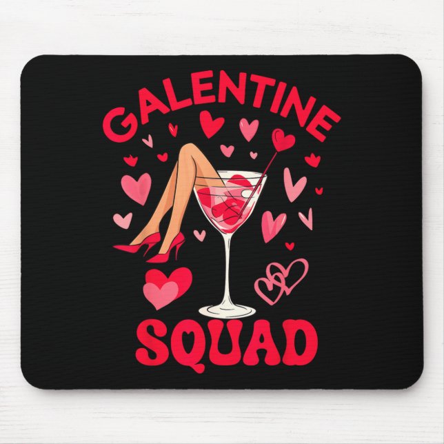 Mousepad Happy Galentines Squad Valentine's Girls Day Febru (Frente)