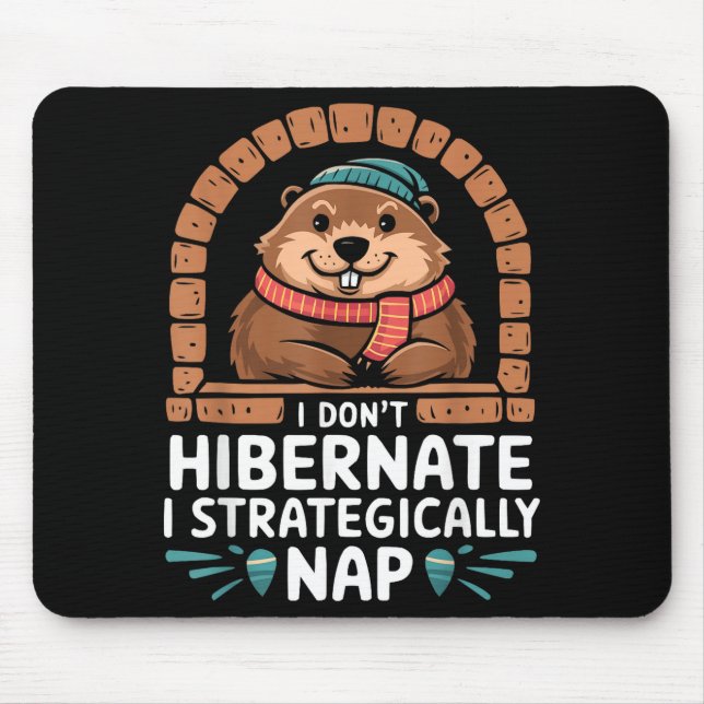 Mousepad Happy Groundhog Day Woodchuck Animal Groundhog Lov (Frente)