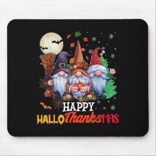 Mousepad Happy Hallothanksmas Gnomos Lover Feliz das Bruxas