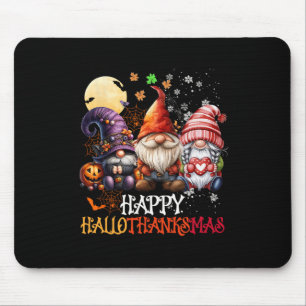 Mousepad Happy Hallothanksmas Gnomos Lover Feliz das Bruxas