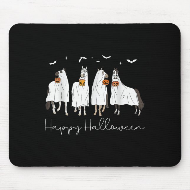 Mousepad Happy Halloween Horse Ghost 2025  (Frente)