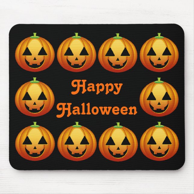 Mousepad Happy Halloween Pumpkins (Frente)