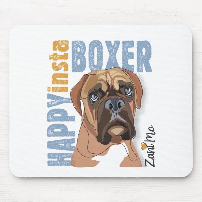 Mousepad Happy Insta Boxer - Zani Mo Dog (Frente)