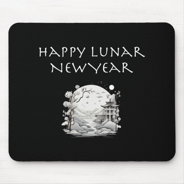 Mousepad Happy Lunar New Year Charming Design Gift  (Frente)