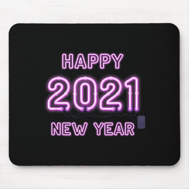 Mousepad Happy New Year 2021 New Years Eve 2020 Party Suppl (Frente)