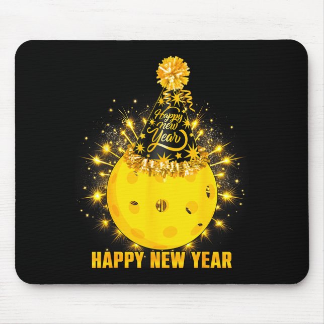 Mousepad Happy New Year 2026 Ckleball Party Hat New Years E (Frente)