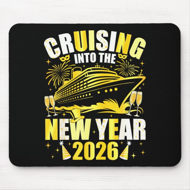 Mousepad Happy New Year 2026 Cruising Into The New Year 202 (Frente)
