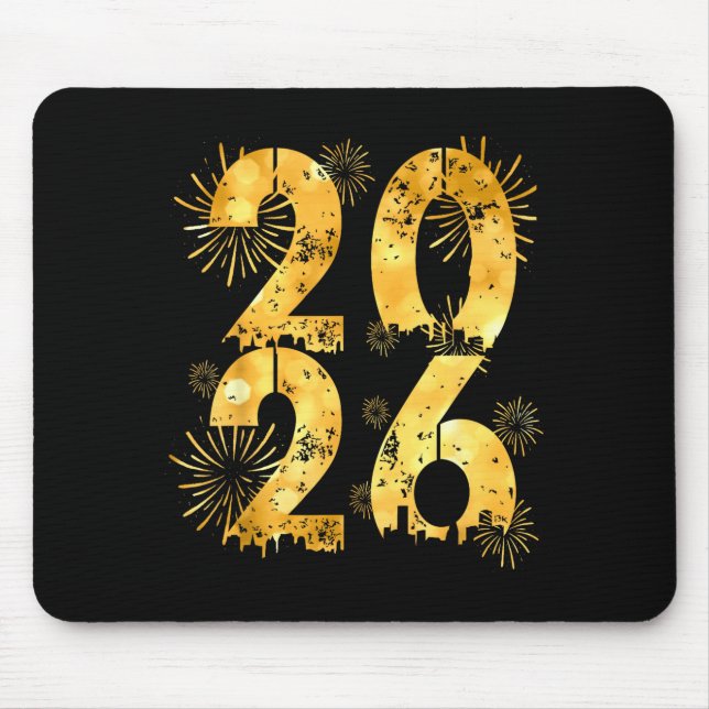 Mousepad Happy New Year 2026 Family Celebration New Years E (Frente)
