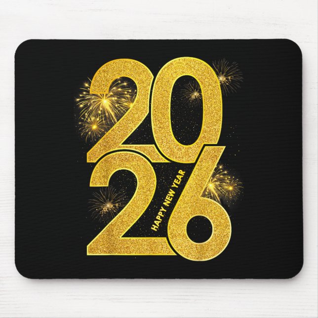 Mousepad Happy New Year 2026 Firework Family Matching Men W (Frente)