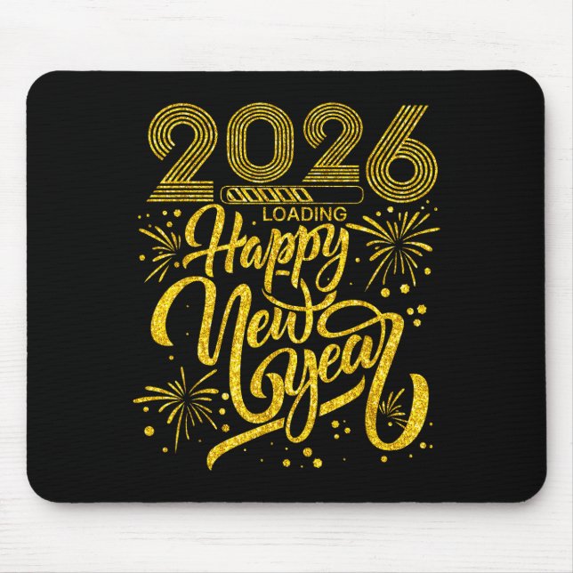 Mousepad Happy New Year 2026 Funny New Years Eve Party Men  (Frente)