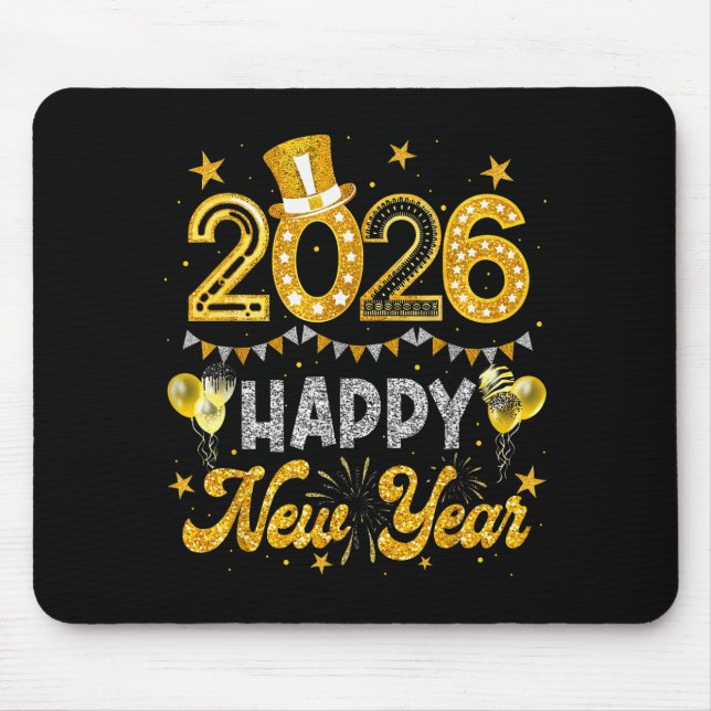 Mousepad Happy New Year 2026 Funny New Years Eve Party Men  (Frente)